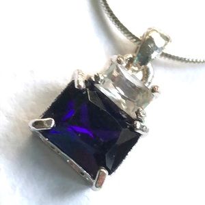 🌻 Gemstone pendant necklace purple